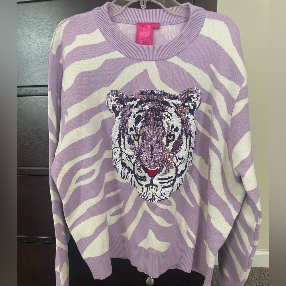 Queen of Sparkles Tiger Sweater